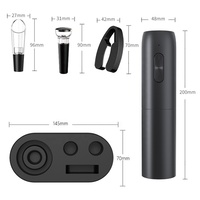 Ensemble ouvre-bouteille électrique automatique rechargeable 5-en-1 Snowboy avec tire-bouchon en plastique, coupe-capsule, bouchon verseur et base de chargement