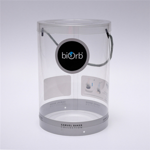 Printed Clear Plastic PET PVC Cylinder Box for T-shirt Packaging