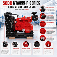 Moteur diesel SCDC authentique CUM NT855-P300 300HP 224kW 1500RPM pour pompe à incendie, pompe à eau, applications industrielles