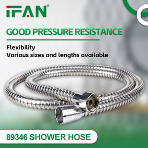 <span class=keywords><strong>Tuyau</strong></span> de douche IFAN en acier inoxydable avec insert en plastique et écrou en <span class=keywords><strong>zinc</strong></span>, <span class=keywords><strong>prix</strong></span> usine, longueurs 1/1,2/1,5 m, pour salle de bain, design moderne, facile à installer - Product Image 4