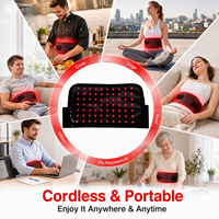 Ceinture de luminothérapie rouge personnalisable pour la taille, masseur pour les utilisateurs de fitness, les employés de bureau, les chauffeurs et les athlètes