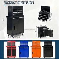 Chariot de rangement d'outils robuste OEM/OBM personnalisable, 7 tiroirs, système de verrouillage à clé, chariot mobile en fer pour réparation automobile