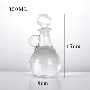 <span class=keywords><strong>Pot</strong></span> d'huile en verre à bec d'oiseau avec bouchon en caoutchouc Bouteille de <span class=keywords><strong>vinaigrette</strong></span> de table vide et couvercle Bouteille d'assaisonnement en verre de cristal pour la nourriture pour animaux de compagnie - Product Image 5