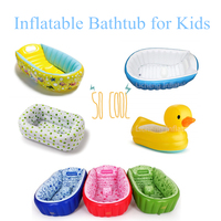 LC Grande Taille Bébé Gonflable Baignoire Enfants Pliable Voyage Air Douche Bassin Bains De Siège Anti-glissante (Pour 0-3 Ans)