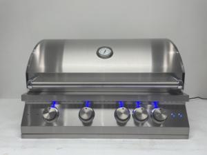 موقد غاز تجاري بخمسة شعلات، شواية خارجية مدمجة عالية التحمل، مطبخ من الفولاذ المقاوم للصدأ الأسود للحدائق، شواية دوارة لـ 5 أشخاص - Product Image 3