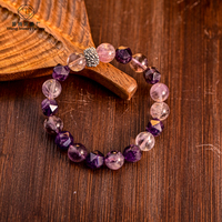Bracelet en perles fait main 10/11 mm en quartz naturel, magnifique bracelet de protection des chakras en cristal, cadeau pour la Saint-Valentin