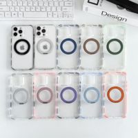 Coque de téléphone anti-jaunissement de haute qualité en TPU + acrylique magnétique sans fil pour iPhone 17 Pro Max 16 15 avec béquille
