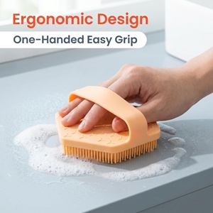 Brosse exfoliante pour le corps en silicone, douce, pour la douche et le bain, pour enfants et adultes, exfoliation douce, facile à nettoyer, écologique - Product Image 3