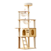 Structure d'escalade pour chat, étagère pour chat, capsule spatiale pour chat, lit pour chat, arbre à chat avec plateforme de observation intégrée, jouets pour chat