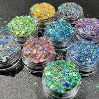 Paillettes 3D œil de chat à rayures verticales gaufrées, effet laser brossé, ultra-fines, pour nail art, accessoires de bricolage, multicolores, en PET