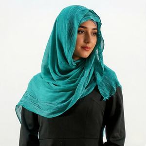 Nuevos velos étnicos de moda, <span class=keywords><strong>telas</strong></span> Sheila, hijabs de algodón crepé y rayón en colores naturales, pañuelos suaves de viscosa para mujeres musulmanas, chales instantáneos 2026 - Product Image 2