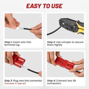 <span class=keywords><strong>Connecteur</strong></span> de batterie multicolore 50A à courant élevé avec contact en cuivre, boîtier PC, indice de protection IP67, 600V pour la charge de chariots élévateurs - Product Image 2