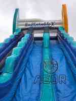 Prix d'usine - Toboggan aquatique gonflable géant pour adultes en PVC de 18 oz avec piscine amovible et souffleur pour fête en plein air