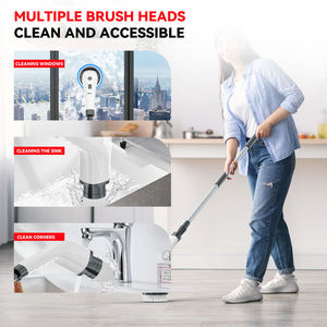 Nettoyeur électrique rotatif sans fil pour le nettoyage de la salle de bain avec une longue poignée, brosse de nettoyage électrique - Product Image 6