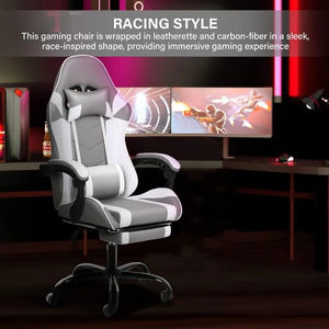 Australien Kostenlose Probe Gaming Chair Metall basis Hohe Qualität Guter Preis Racing Gamer Stuhl mit Fuß stütze Verbundene Armlehne Drehbar - Product Image 2