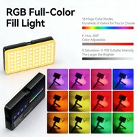 Lampe d'appoint portable pour téléphone portable, RVB pleine couleur, pour beauté, caméra, photographie en direct, température de couleur réglable, 10W