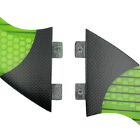 Ailerons de surf en carbone à double languettes, les plus récents, en gros, ailerons de surf en carbone, ailerons de surf en trois parties