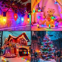Lumières de Noël C9 de qualité commerciale les plus brillantes ampoule LED décorations de vacances en plein air blanc chaud