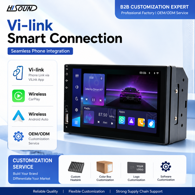 7" Car MP5 Player Linux Wireless Carplay Android Auto Mirror Link BT DSP USB FM Car Radio 2 Din