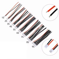 Connecteurs de câble de chargeur d'équilibrage de batterie LiPo RC 22AWG en silicone 1S-7S JST-XH, pas de 2,54 mm, câble d'équilibrage pour voiture RC