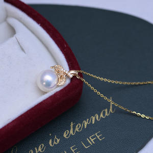 Collier pendentif en perle d'eau douce blanche de 9-10 mm, chaîne de clavicule en argent S925 pour femmes, lumière intense, tempérament féminin délicat - Product Image 3