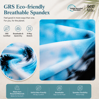 Tissu de compétition GRS écologique, respirant, en Spandex Repreve, tricot imprimé, absorbant l'humidité, pour maillots de bain bikini