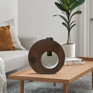 Neue 10ml Glas Holzmaserung Aroma therapie Elektrischer Diffusor Geräuscharmer <span class=keywords><strong>Duft</strong></span> Tischplatte Wasserlos für effektives ätherisches Öl - Product Image 2
