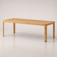 Ensemble de salle à manger rectangulaire de luxe en bois de burl avec chaises entièrement rembourrées pour les propriétés et les espaces commerciaux