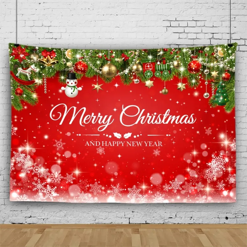 Festival Goods 150 x 100cm Christmas Photography Background Brushed Cloth Party Room Decoration Backdrop