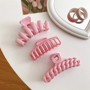 Pinzas para el pelo de silicona suave y grandes de Color sólido a la moda para mujer - Product Image 3