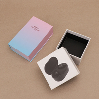 Kotak Hadiah Kaku dengan Logo Custom, Cetak, Tutup Lipat, dan Insert EVA untuk Elektronik, Earphone Bluetooth, Speaker