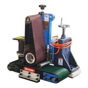 Petite ponceuse à bande pour le débavurage et le polissage des plaques métalliques, machine de finition des surfaces de tôles plates - Product Image 4