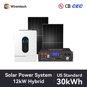 Kit di pannelli solari da 12kW con batteria e inverter, kit completo di pannelli solari per uso residenziale di backup. - Product Image 1