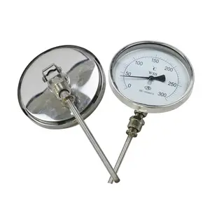 Tipo Universal dial 60 milímetros tronco 6mm ajustável 1/2 NPT rosca WSS bimetal termômetro de água medidor de temperatura