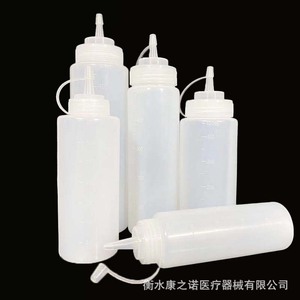 ขวดบีบพลาสติก 500 มล. มีขีดบอกปริมาตร สำหรับบรรจุภัณฑ์อาหาร รูปทรงกระบอก ฝาเกลียว - Product Image 5