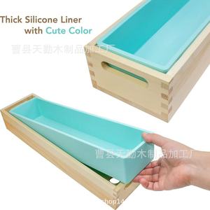Caja de madera rectangular para jabón DIY, molde para hacer jabón artesanal, herramienta de madera maciza con asa. - Product Image 2