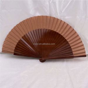 Éventail espagnol flamenco, art populaire, 9 pouces (23 cm), peint, en bois et tissu, noir avec bordure rouge - Product Image 3