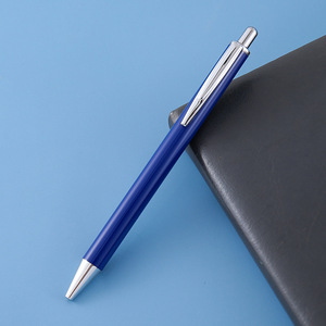 Candy Color Slim <b>Retractable</b> Metal Ballpoint <b>Pen</b> Custom Logo Smooth Oil Ink Office Student Promotional Wholesale Advertising <b>Pen</b> - Product Image 1
