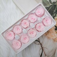 Kotak Bunga Mawar Abadi, Bunga Kering Awet Buatan Tangan dengan Layar LED, Berdiri Sendiri untuk Hari Valentine dan Natal