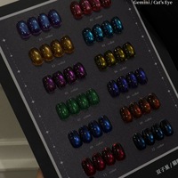 Suuseegel – Vente en gros de 12 teintes de vernis à ongles gel UV effet œil de chat Gemini Chameleon avec poudre magnétique fine, gel brillant effet œil de chat pour salon de manucure