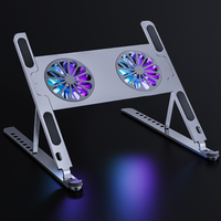 Boneruy Produits Tendances Support de Refroidissement Pliable Réglable à 8 Angles pour Ordinateur Portable et de Bureau