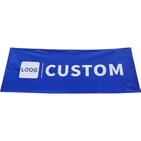 Bannières publicitaires en polyester pour événements, promotion des sports de plein air, logo personnalisé imprimé, PVC durable, résistant aux UV, respectueux de l'environnement