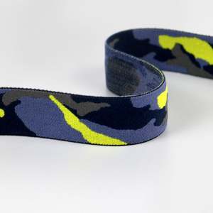 China Manufacturer Shiny Edge Band Customized Camouflage Jacquard Shoulder Tape Printed <b>Elastic</b> for Clothing - Product Image 4