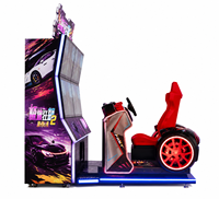 Simulateur de course commercial à double écran en métal et plastique, machine d'arcade interactive pour centres de divertissement familial