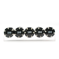 Jeu de jetons de poker en stock, étui à jetons en argile ABS de 11.5g, jeu de hasard en plastique, jeu de casino avec impression personnalisée, jetons de poker vierges
