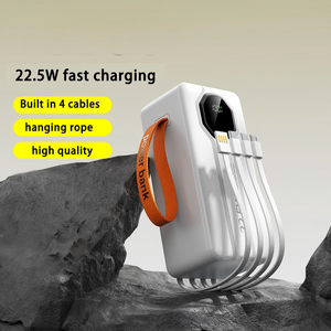 22.5w 20w फास्ट चार्जिंग पोर्टेबल पावर बैंक 50000 माह डुअल USB-C आउटपुट पीडी ली-पॉलीमर बिल्ट-इन केबल के साथ बाहरी उपयोग - Product Image 5