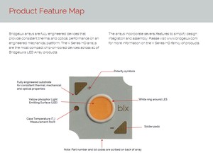 Bridgelux BXRH-27H0600-B-83 Gen 8 V4 HD LED Array Blanco Cálido 2700k Chip COB de Iluminación LED CRI 97 2597lm - Product Image 3