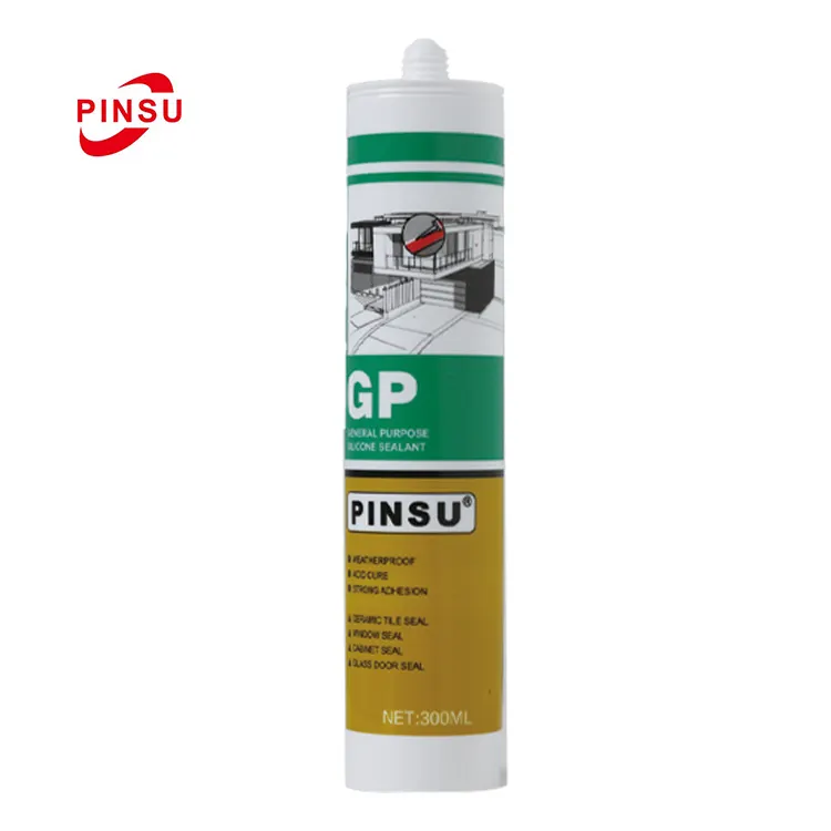 PINSU-GP Strong Adhestion weather-resistant Ceiling aluminum plate sealing edge glass adhesive transparent white