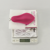 Mini vibromasseur papillon rechargeable Stimulateur clitoridien d'œufs de culotte portable avec télécommande d'application