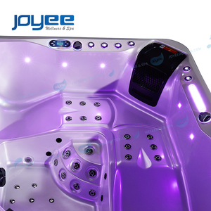 JOYEE Bain bouillonnant Massage <span class=keywords><strong>Spa</strong></span> <span class=keywords><strong>Piscine</strong></span> <span class=keywords><strong>Spa</strong></span> Extérieur Massage bain à remous <span class=keywords><strong>piscine</strong></span> <span class=keywords><strong>avec</strong></span> couverture bluetooth musique <span class=keywords><strong>coin</strong></span> lumière - Product Image 5